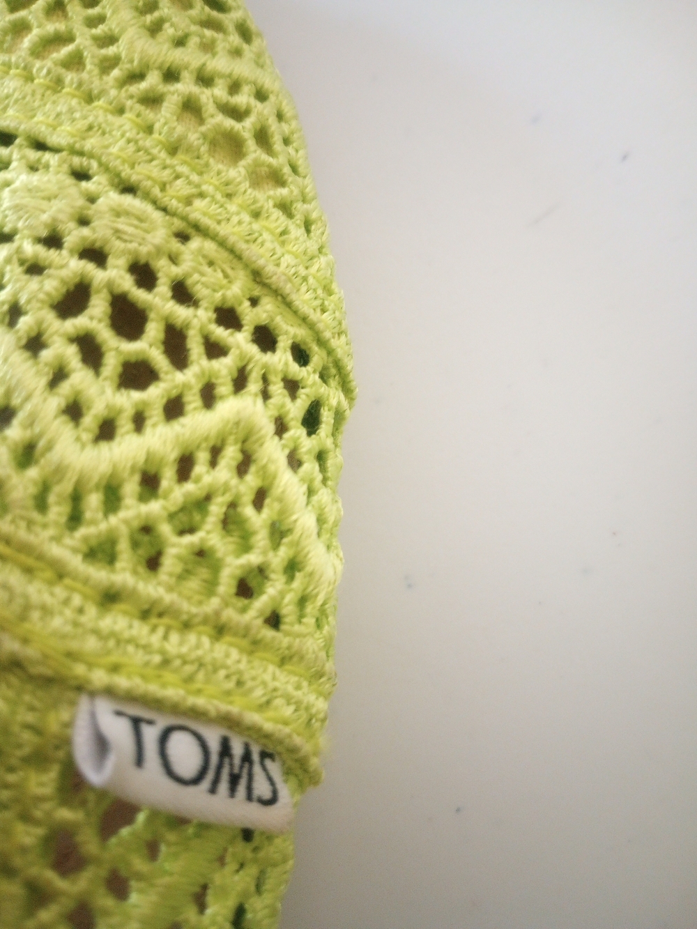 TOMS Women's Crochet Slip-On Shoes - Lime and Lavender - Picture 4 of 7